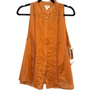 a.n.a - Sleeveless Flowing Blouse - Burnt Orange